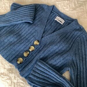 Urban Outfitters Blue Ribbed Sweater